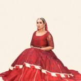 Kizil Bridal Organza Dupatta – Regal Finishing Touch for a Dramatic Ensemble