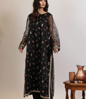 Gul-e-Shab Black Embroidered Two-Piece Ensemble