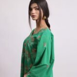 Amaltas green embroidered lawn shirt and trouser suit