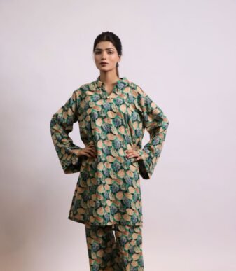 Gul-e-Bahar printed lawn suit with cotton silk dupatta