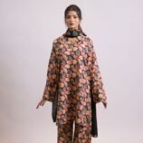 Gul-e-Surkh red printed lawn suit with cotton silk dupatta