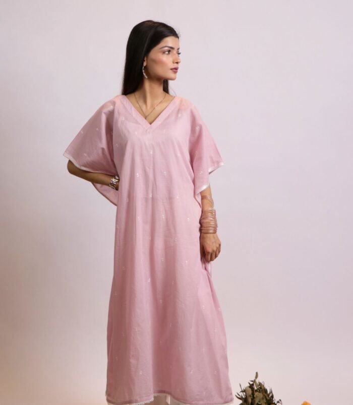 GulabGalery1 Gulab embroidered lilac lawn kaftan with ivory trouser