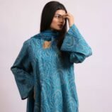 Neela Gulab blue chunri lawn suit with dupatta